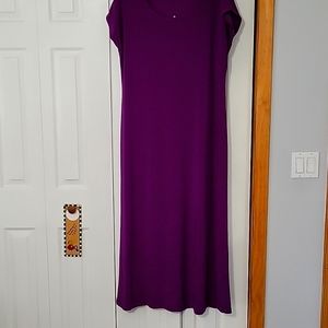 Attitudes by Renee purple maxi dress cap sleeve size large